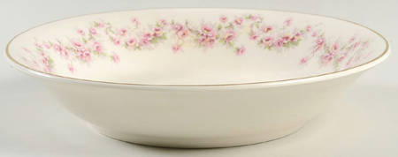 Bridal Rose (Smooth Edge, Gold Trim) Coupe Soup Bowl
