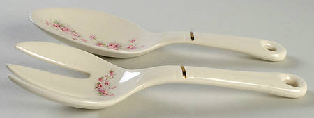 Bridal Rose (Royal Gadroon, No Trim) 2 Piece Salad Set, Solid Piece