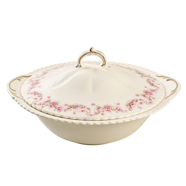 Bridal Rose (Royal Gadroon, No Trim) Round Covered Vegetable