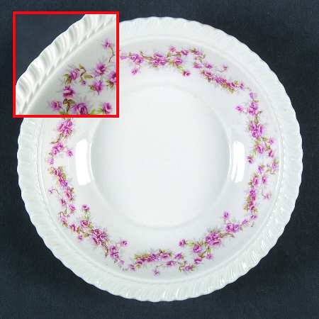 Bridal Rose (Royal Gadroon, No Trim) Rim Fruit/Dessert (Sauce) Bowl