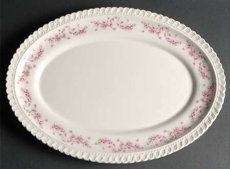 Bridal Rose (Royal Gadroon, No Trim) 16" Oval Serving Platter