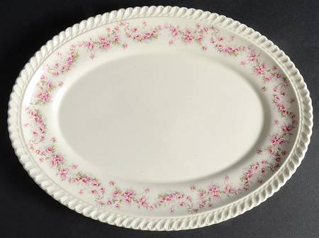Bridal Rose (Royal Gadroon, No Trim) 11" Oval Serving Platter