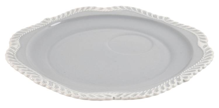 Chesterton Light Gray Snack Plate by Harker