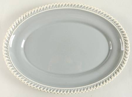 Chesterton Light Gray 11" Oval Serving Platter