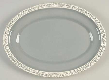 Chesterton Light Gray 13" Oval Serving Platter