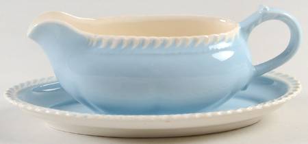 Chesterton Blue Gravy Boat & Underplate