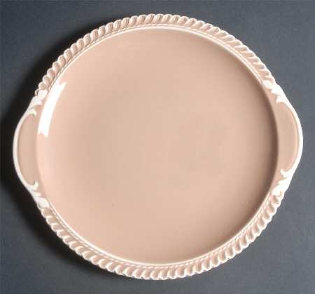 Chesterton Pink Cocoa Handled Cake Plate