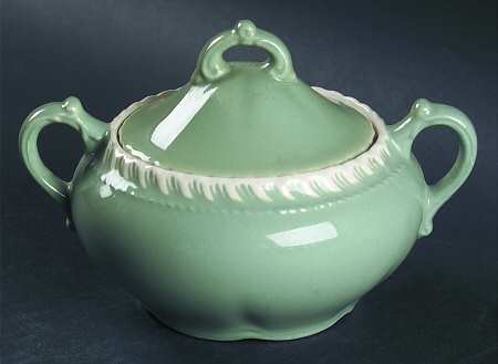 Chesterton Celadon Sugar Bowl & Lid