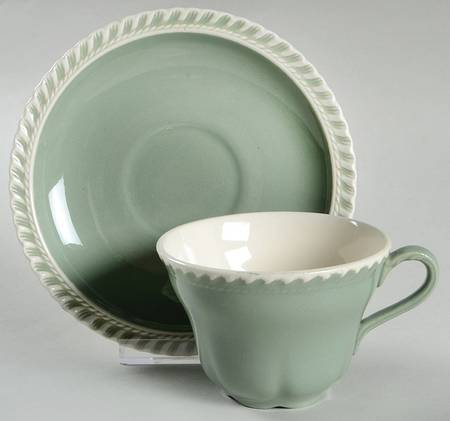 Chesterton Celadon Flat Cup & Saucer Set