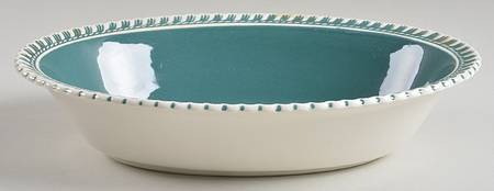 Chesterton Celadon 9" Oval Vegetable Bowl