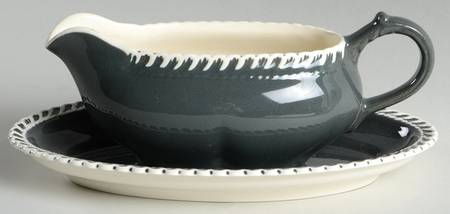 Chesterton Charcoal Gravy Boat & Underplate