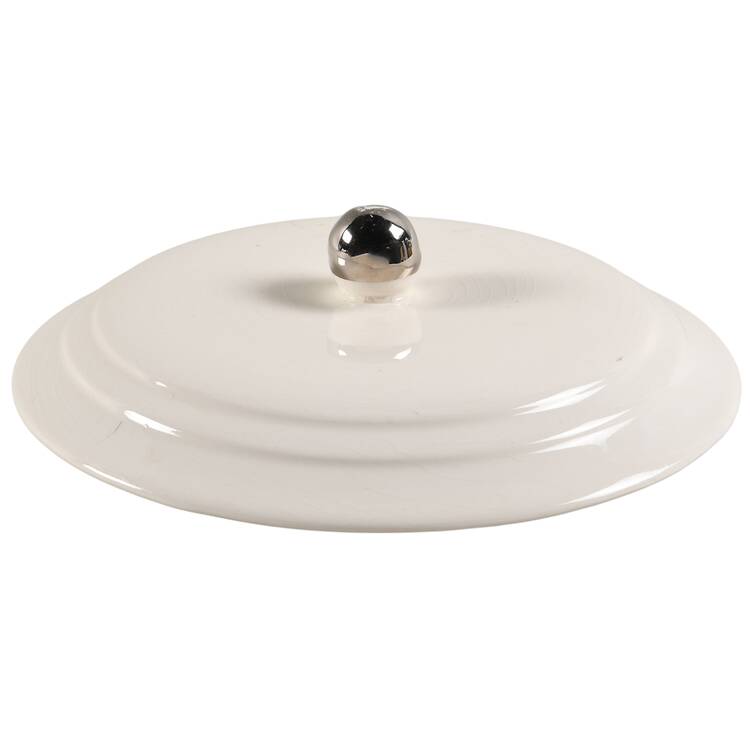 Colonial Lady (Smooth) Platinum Trim Lid for Round Vegetable