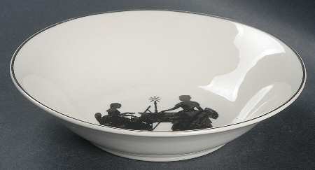 Colonial Lady (Smooth) Platinum Trim Coupe Cereal Bowl