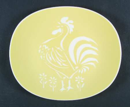 Cock O'Morn (Yellow) 11" Oval Serving Platter