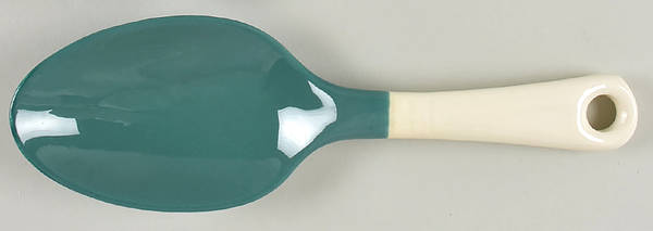 Corinthian (Dark Teal Green) Salad Serving Spoon, Solid Piece