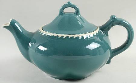 Corinthian (Dark Teal Green) Teapot & Lid