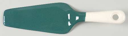 Corinthian (Dark Teal Green) Solid Ceramic Pie/Cake Server