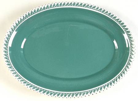 Corinthian (Dark Teal Green) 11" Oval Serving Platter