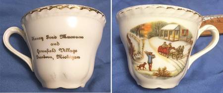 Currier & Ives (No Gold Inner Band) Flat Cup
