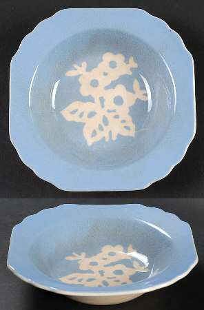 Dainty Flower Blue (Virginia) Rim Fruit/Dessert (Sauce) Bowl