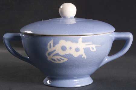 Dainty Flower Blue (Virginia) Sugar Bowl & Lid