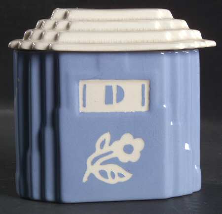 Dainty Flower Blue (Virginia) Drip Jar & Lid (No Strainer)