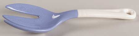 Dainty Flower Blue (Virginia) Salad Serving Fork, Solid Piece