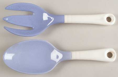 Dainty Flower Blue (Virginia) 2 Piece Salad Set, Solid Piece