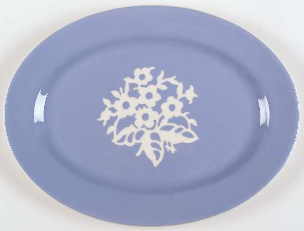 Dainty Flower Blue (Virginia) 13" Oval Serving Platter