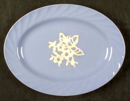 Dainty Flower Blue (Swirl) 12" Oval Serving Platter
