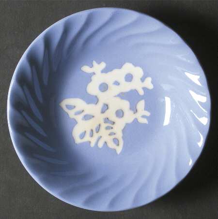 Dainty Flower Blue (Swirl) Fruit/Dessert (Sauce) Bowl