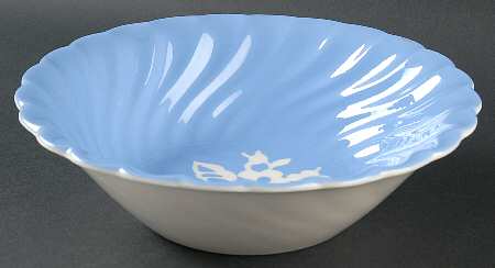 Dainty Flower Blue (Swirl) 8" Round Vegetable Bowl