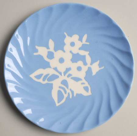 Dainty Flower Blue (Swirl) Bread & Butter Plate