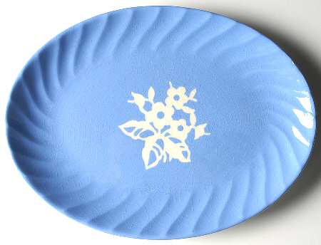 Dainty Flower Blue (Swirl) 11" Oval Serving Platter
