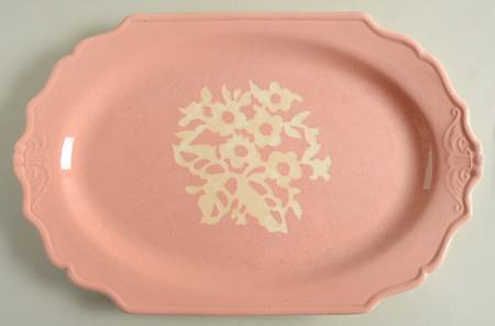 Dainty Flower Pink (Virginia) 13" Oval Serving Platter