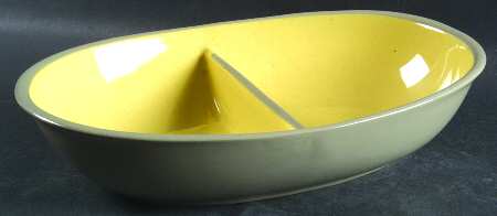 Golden Dawn 10" Oval Divided Vegetable Bowl