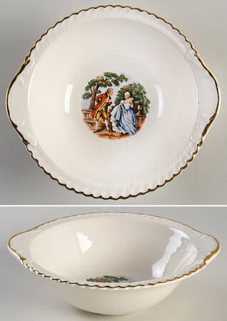 Godey Prints Lugged Cereal Bowl