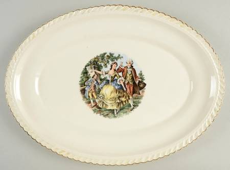 Godey Prints 13" Oval Serving Platter