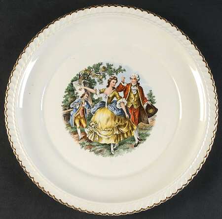 Godey Prints Luncheon Plate