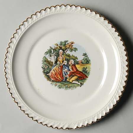 Godey Prints Dessert/Pie Plate