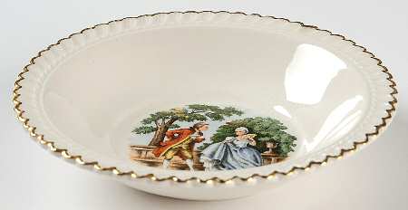 Godey Prints Rim Fruit/Dessert (Sauce) Bowl