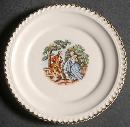 Godey Prints Bread & Butter Plate