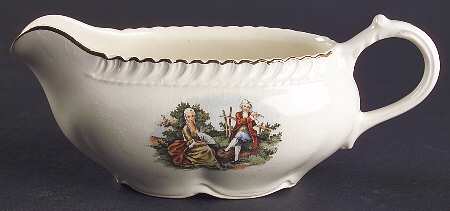 Godey Prints Gravy Boat