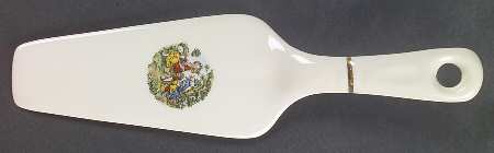 Godey Prints Solid Ceramic Pie/Cake Server by Harker