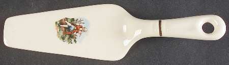 Godey Prints Solid Ceramic Pie/Cake Server