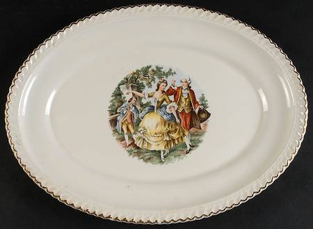 Godey Prints 12" Oval Serving Platter