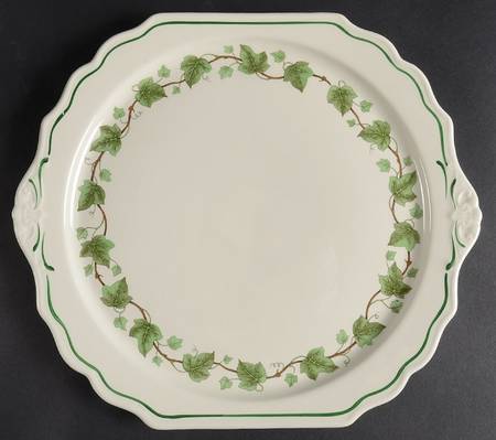 Ivy Square Handled Cake Plate