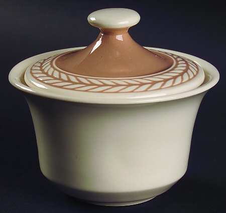 Laurelton Beige Sugar Bowl & Lid