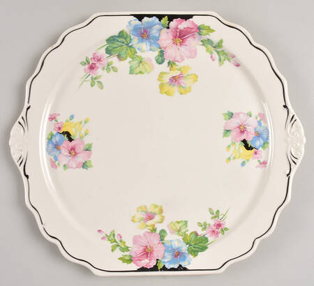 Mallow Square Handled Cake Plate