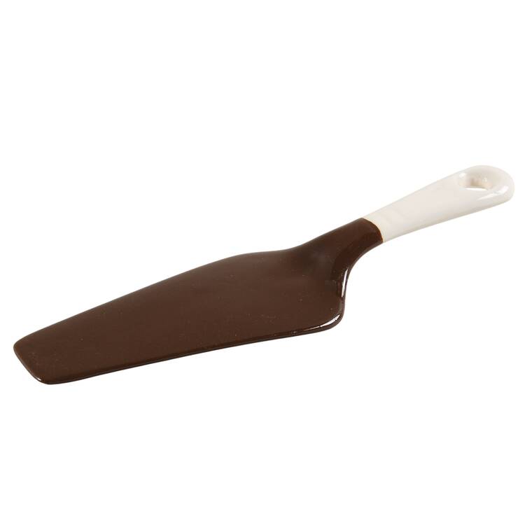 Pate Sur Pate Chocolate (Brown) Solid Ceramic Pie/Cake Server